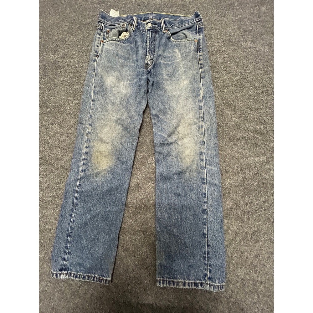 Levi's Jeans Mens Size 33x30 Blue 505 Regular Fit Straight Leg Medium Wash Denim